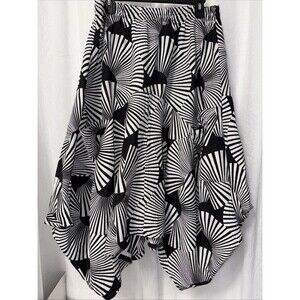 DRESS TO KILL  Jane Mohr Art To Wear Skirt Black White Size 2 / Reg 14